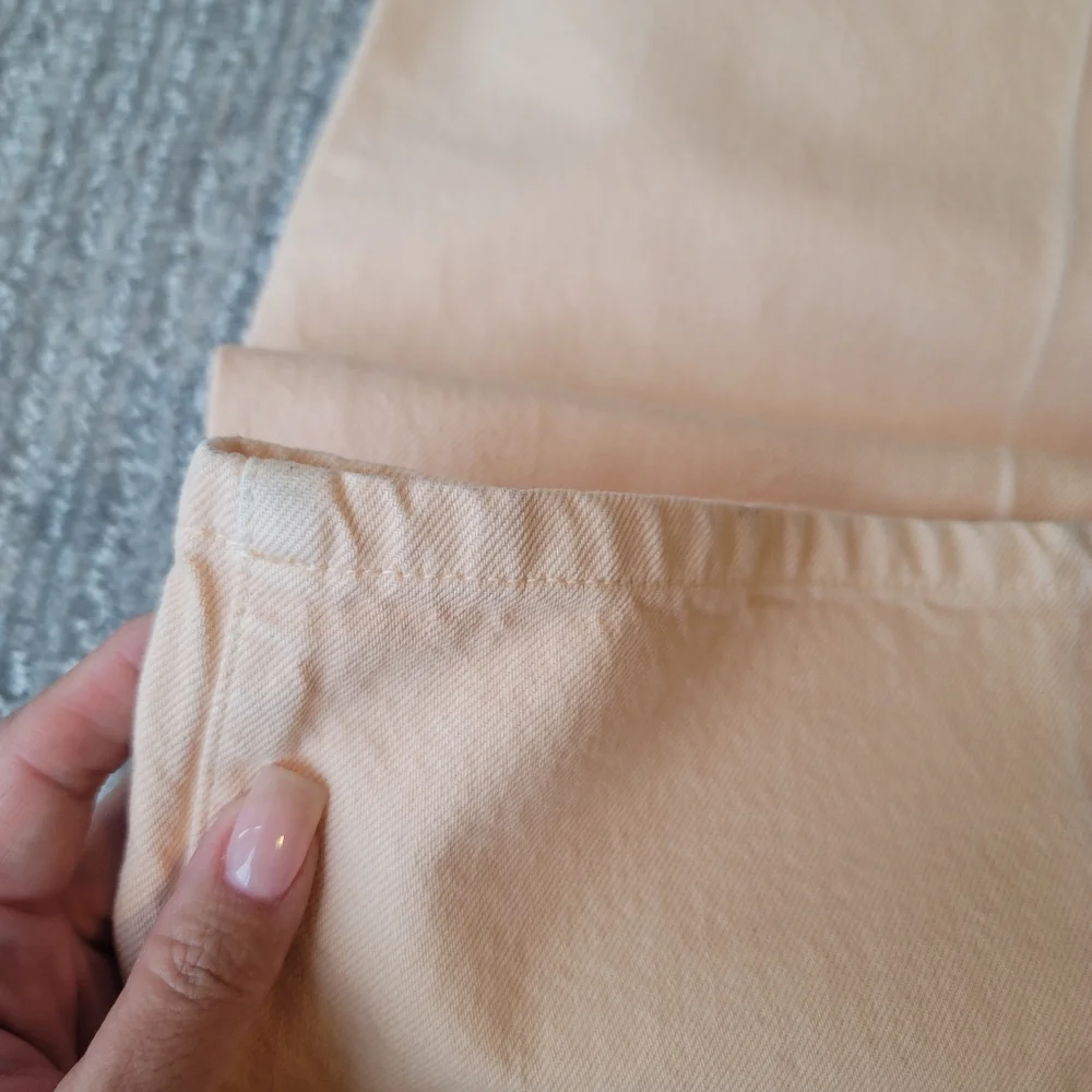 Joseph Brompton Wide Leg High Rise Jeans In Apricot Size 28
